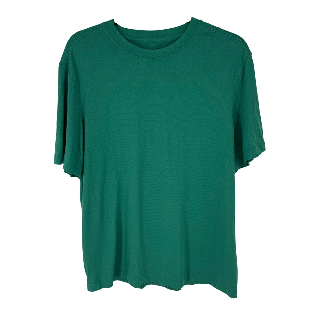 Lululemon Metal Vent Tech Shirt Men Large Green Breathable Training